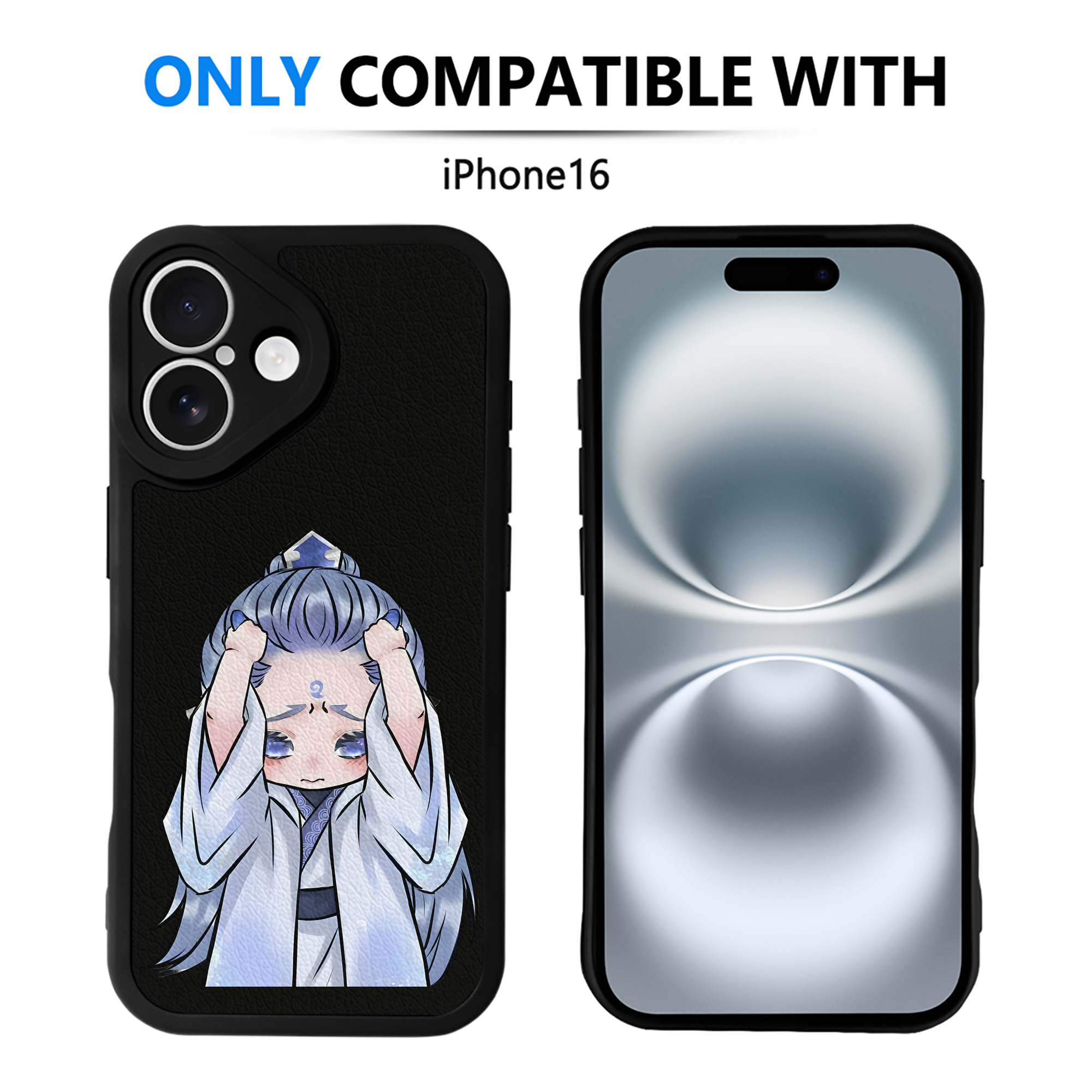 （画像用） Ne Zha 2 ナタ 魔童の大暴れ 【iPhone 16シリーズ対応】シリコンスマホケース（レザー調） 材質：シリコン